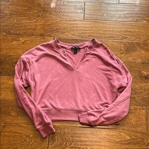 Forever 21 cropped V-neck sweatshirt